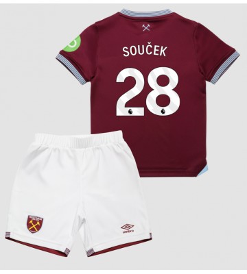 West Ham United Tomas Soucek #28 Hjemmebanetrøje Børn 2025-26 Kortærmet (+ Korte bukser)